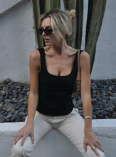 Load image into Gallery viewer, A black a-line bustier top with a flattering silhouette made from deadstock cotton poplin
